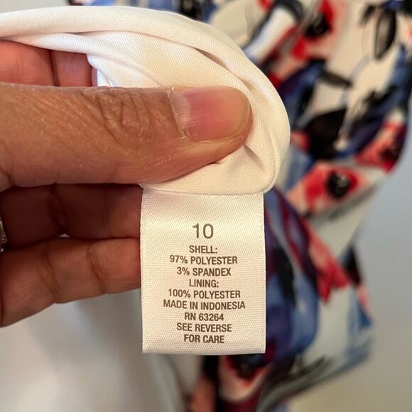 Luxe by Carmen Dress Women's 10 Floral Sleeveless‎  Colorful (g98) - Picture 6 of 6